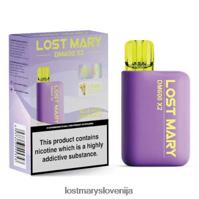 vape za enkratno uporabo lost mary dm600 x2 | Lost Mary Online Store modra razz limonada XLXB6R188