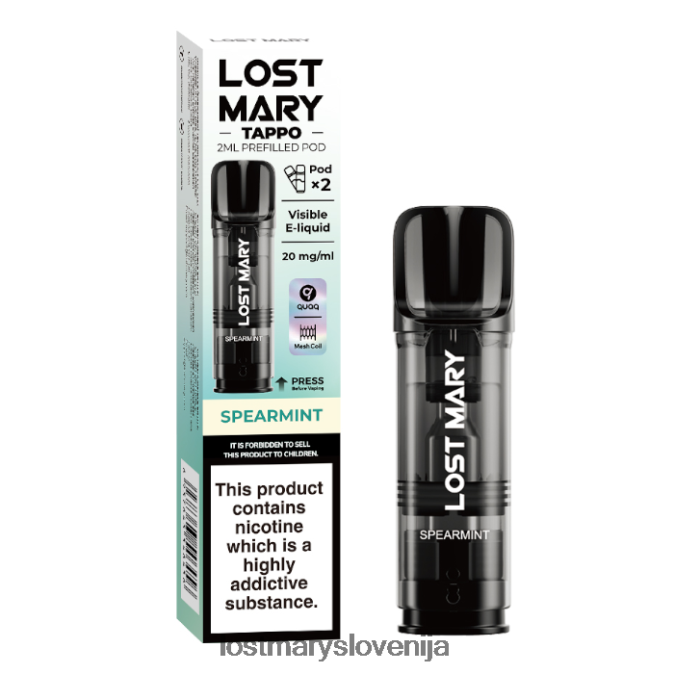 lost mary tappo napolnjeni stroki - 20 mg - 2pk | Lost Mary Flavours Ranked zelena meta XLXB6R176