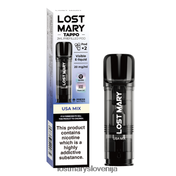 lost mary tappo napolnjeni stroki - 20 mg - 2pk | Lost Mary Vape Flavors ameriška mešanica XLXB6R184