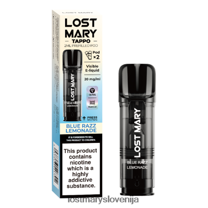 lost mary tappo napolnjeni stroki - 20 mg - 2pk | Lost Mary Vape modra razz limonada XLXB6R181